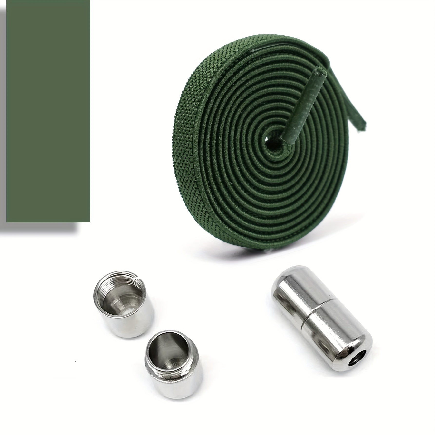 Elastic No-Tie Shoe Laces for Adults with Golden Capsule Buttons