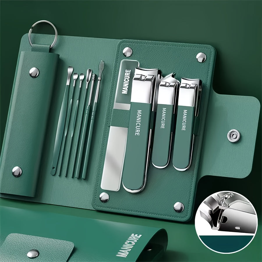 10-Piece Manicure Set with Nail Clippers and Personal Care Tools for Travel and Home Use
