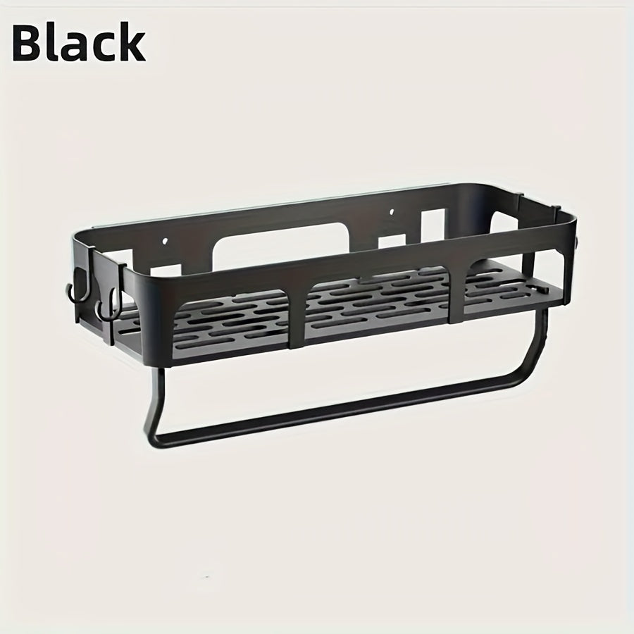 Estante de almacenamiento para cocina sin taladro con ganchos, organizador de pared para especias y suministros