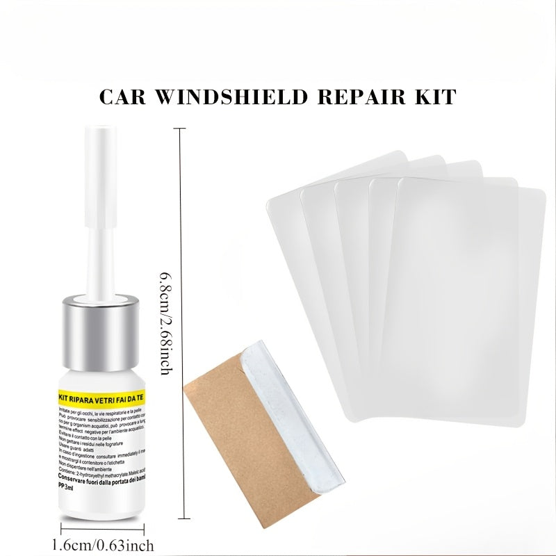 Windshield Repair Kit Nanofluid Technology for Chips and Cracks Automotive Glass Repair