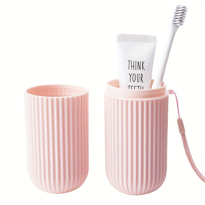 Sayohat uchun tish cho'tkasi va og'iz bo'shlig'ini yuvish uchun stakan saqlash qutisi, portativ tish pastasi tashkilotchisi