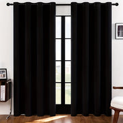 Blackout Curtain Thick Grommet Top Energy-Efficient Light-Blocking Polyester for Living Room Bedroom Balcony