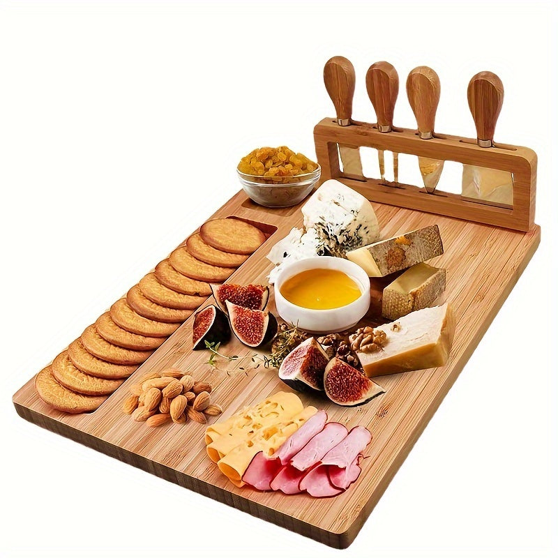 Wooden and Bamboo Cheese Board Set with Creative Kitchen Designs