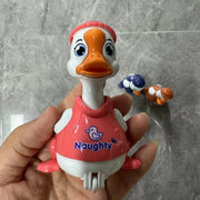 Bolalar uchun stress o'yinchoq o'rdak, batareya talab qilinmaydi, bosish bilan yuradi, bolalar uchun 0+ yoshda, turli ranglarda