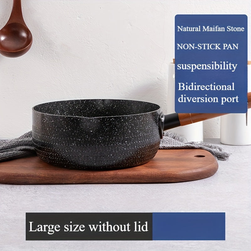 Non-Stick Black Ramen Pot and Skillet Set with Cool Handle, 19.81cm and 21.84cm