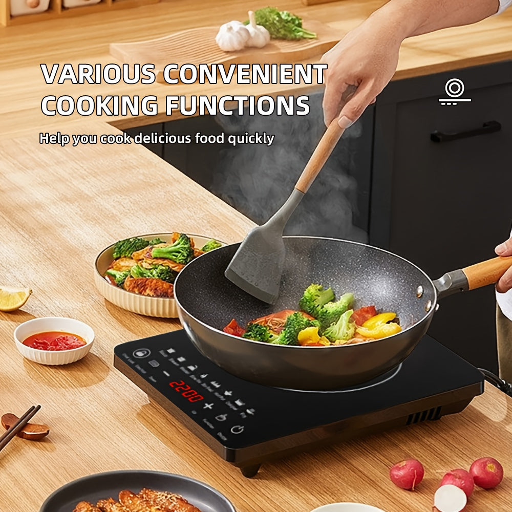 220V Induction Cooktop with Precision Temperature Control Easy to Clean Oil Resistant