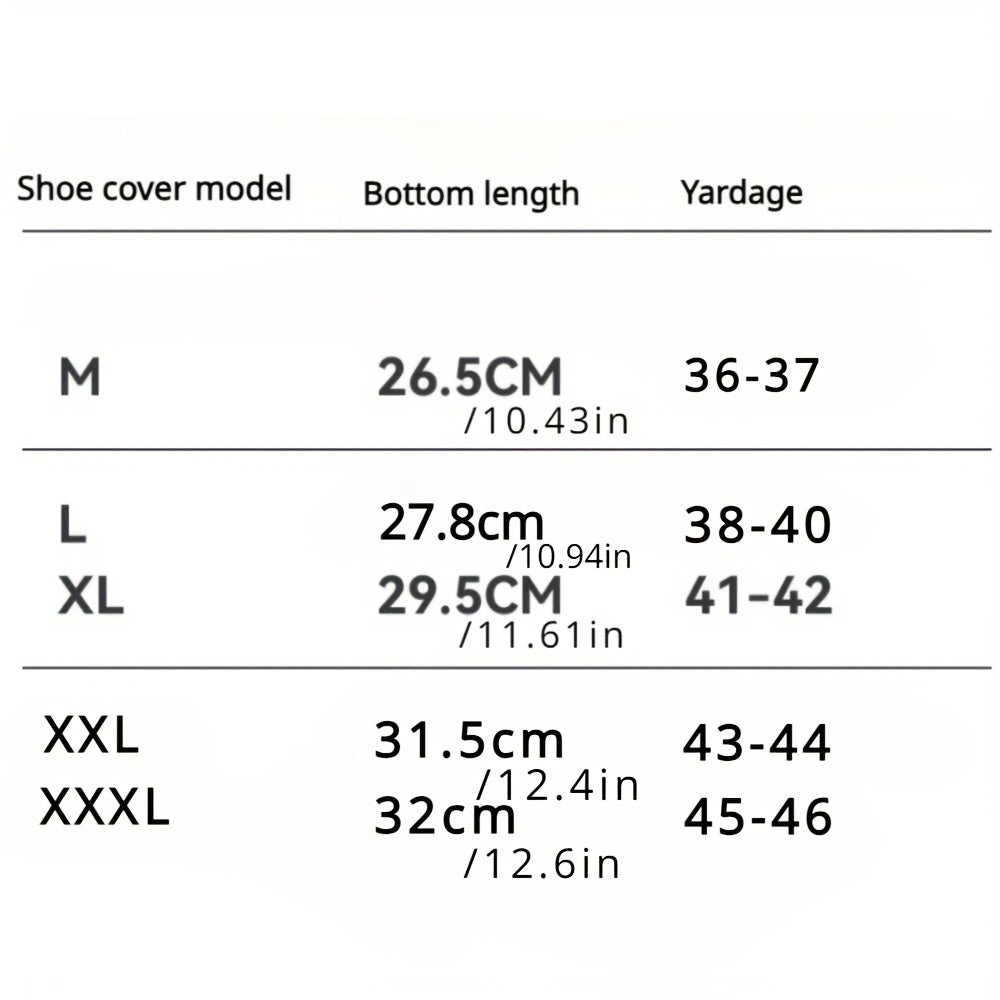 Unisex Silicone Rain Boot Covers Waterproof Non-Slip Plastic Shoe Protectors 2 Pack