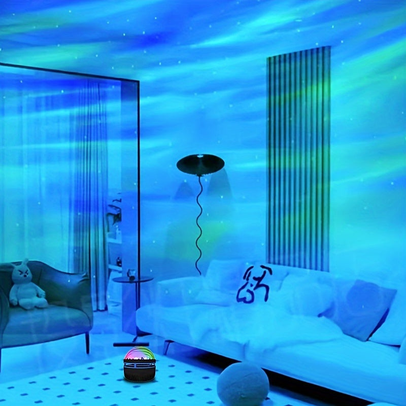 Water Ripple Projection Lamp USB Powered for Bedroom Living Room Decor