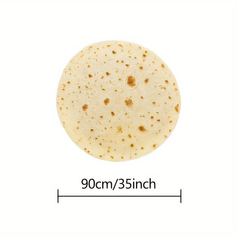 Hilarious Food Print Round Blanket for Couch, Travel, and Gift