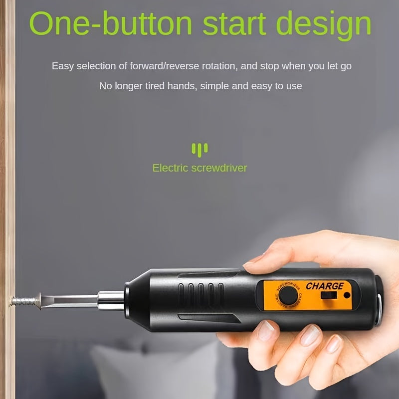 Electric Screwdriver Kit USB Rechargeable 1200mAh Lithium Battery Ergonomic Design