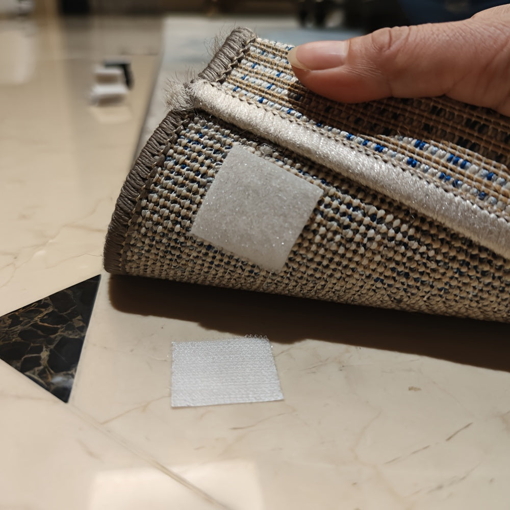 20 pares de cinta antideslizante para alfombra de 30 mm, sujetadores para alfombras en esquinas planas