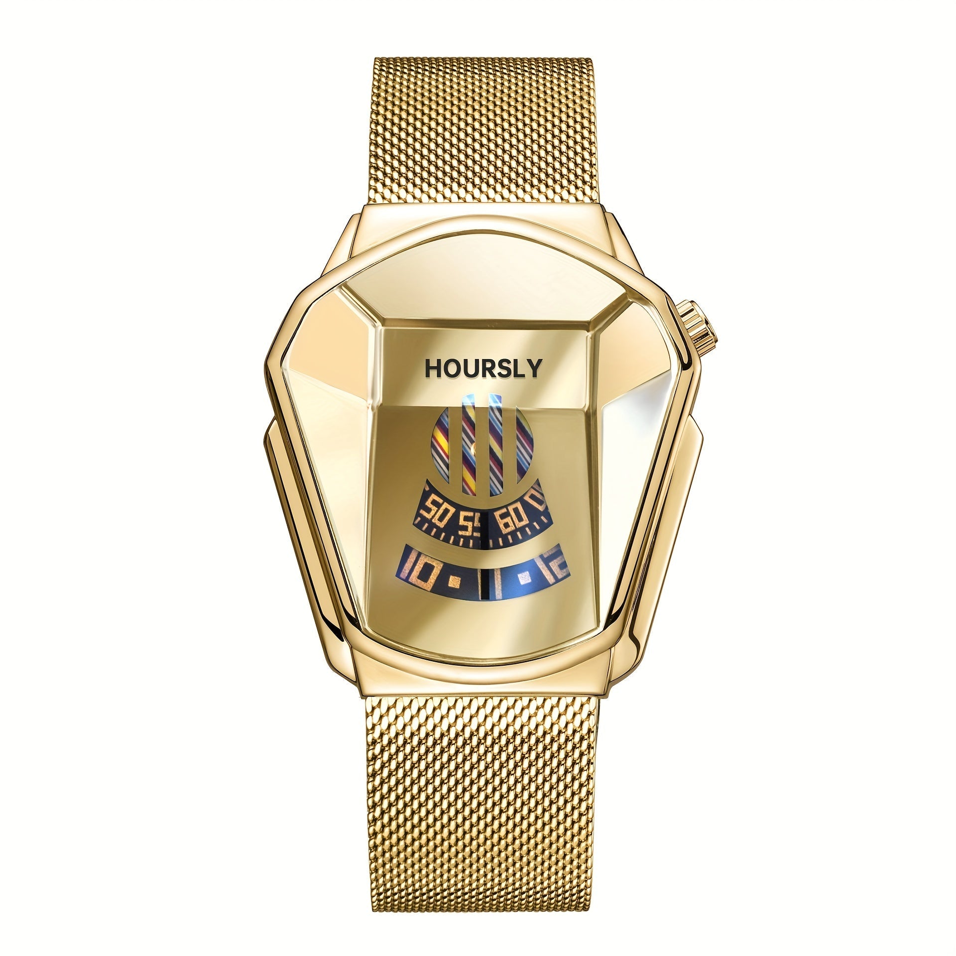 Men's Quartz Watch Large Dial Steel Strap Sports Watch