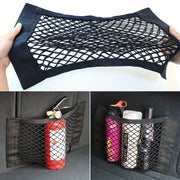 Universal Car Trunk Organizer Mesh Storage Net with Hooks and Elastic Fabric