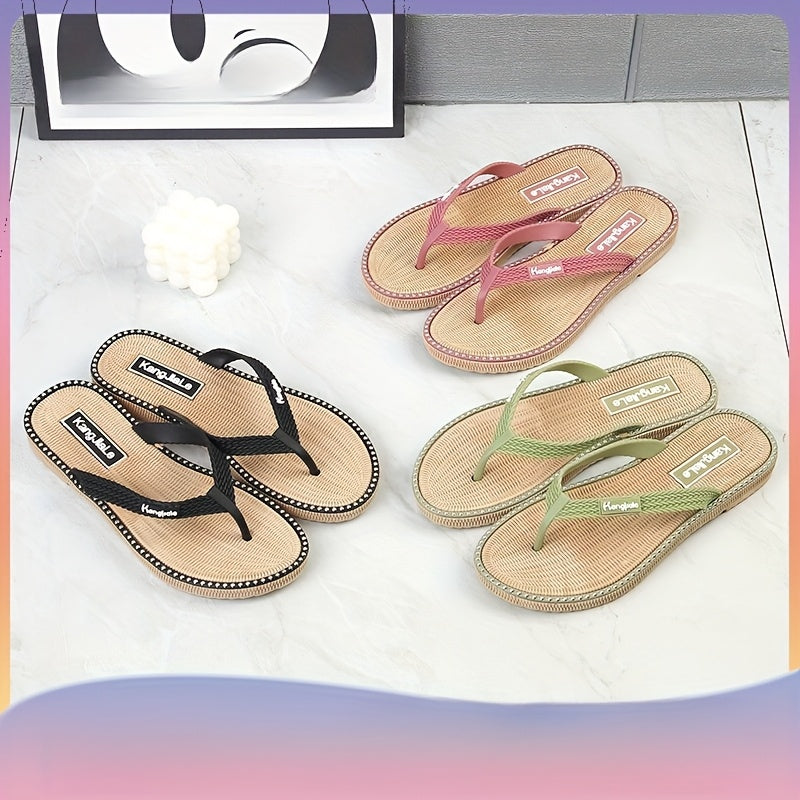 Women's Slip-On Open-Toe Sandals Non-Slip Rubber Sole Casual Summer