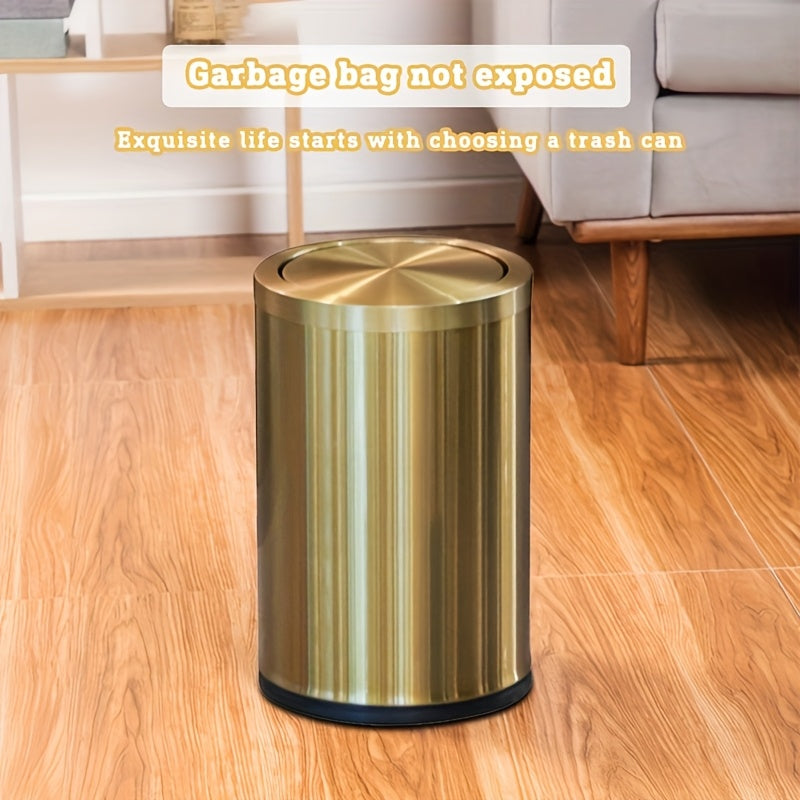 Boshliq bilan zanglamaydigan po'latdan yasalgan axlat qutisi, katta hajmli, oshxona, hammom, mehmonxona uchun