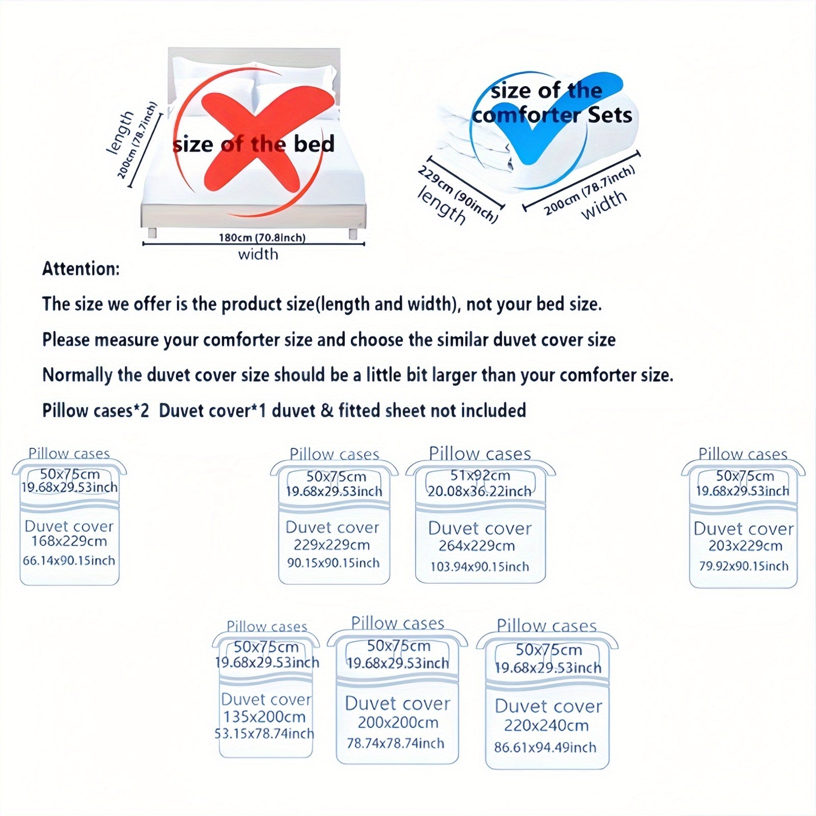 Set of Three Satin Duvet Cover and Pillowcases Solid Color Bedding Set