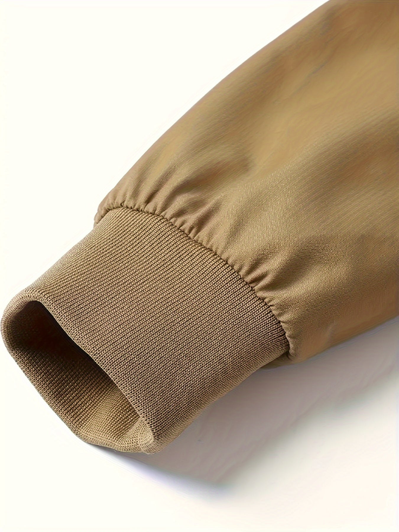 Men's Casual Polyester Fleece Jacket with Zipper Pockets Lapel Collar Windproof Regular Fit