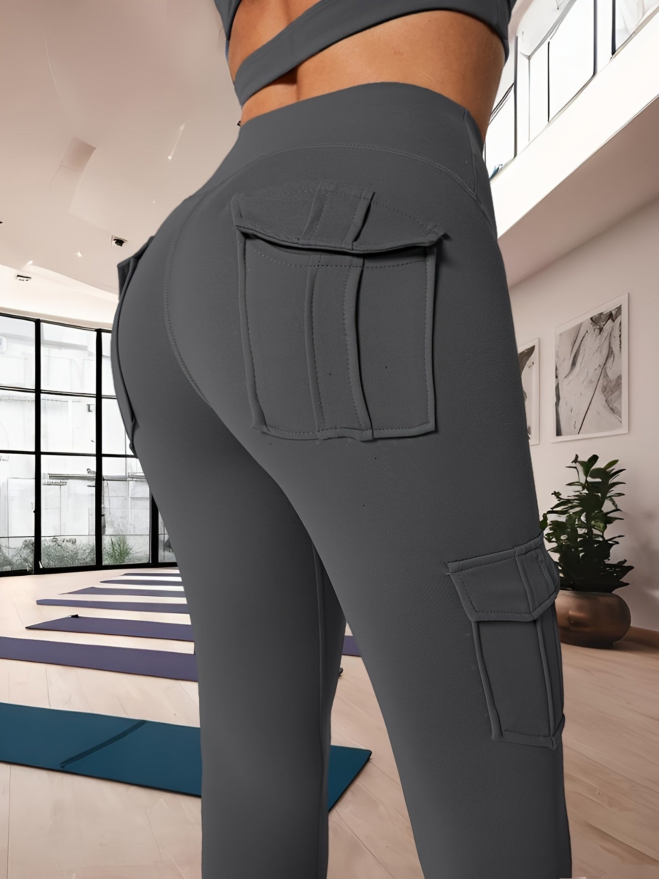 Ayollar uchun yoga sport legginslari, yuqori bel, qorin nazorati, namlikni olib tashlovchi