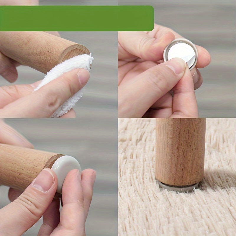 4/8 ta Mebel O'rindiq Stol Slayd Matlari to'plami, Uy shok-absorbent oyoq padlari, Pol uchun slider, chizishga qarshi himoya, Jim qorovul qoplami, Qalinlashtirilgan mebel slayd mat, Pol va stol uchun mobil oyoq pad, Plastik va fil'dan tayyorlangan