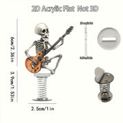 Yaratuvchi Skull Swing Avtomobil Dekoratsiyasi Akril 2D Tekis Stol Ichki Sovgʻa