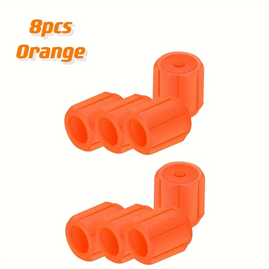 Universal Car and Bicycle Fluorescent Valve Stem Caps 4/8/12pcs