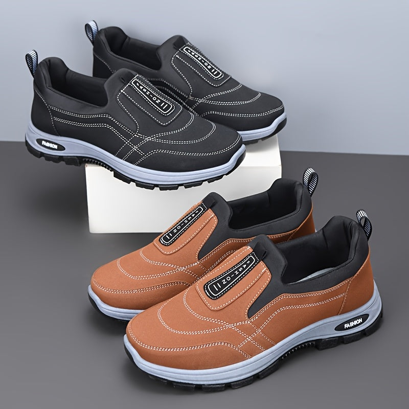 Men's Casual Fabric Loafers and Sports Shoes All-Season Round Toe