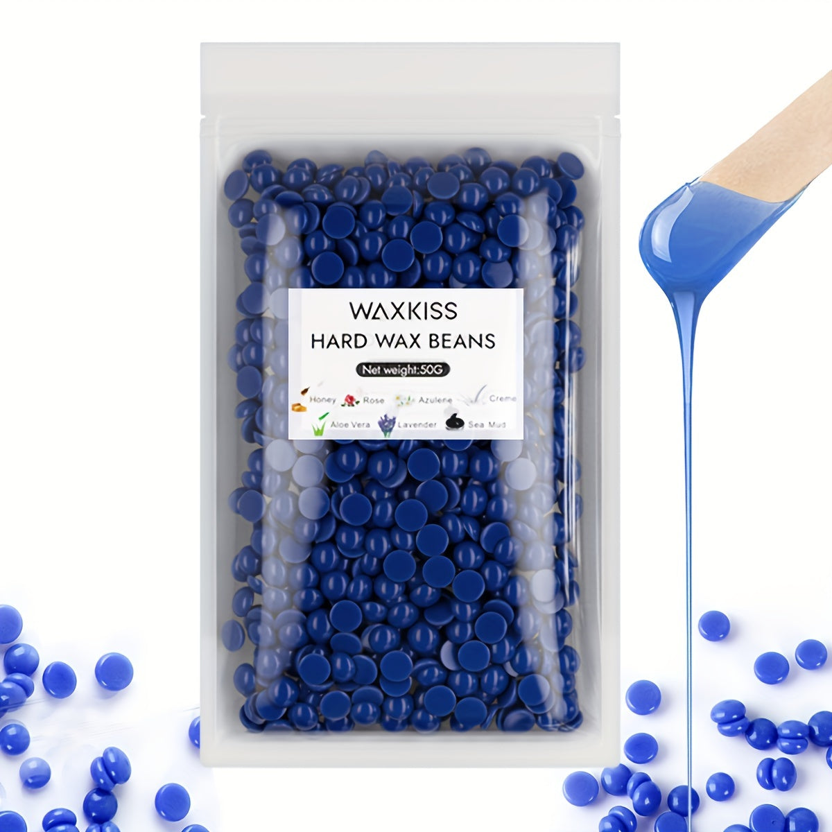 Paquete de recarga de cera dura en grano para piel sensible, depilación sin dolor, 50g