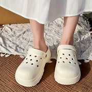 Women's White EVA Clogs Breathable Non-Slip Sandals with Adjustable Strap