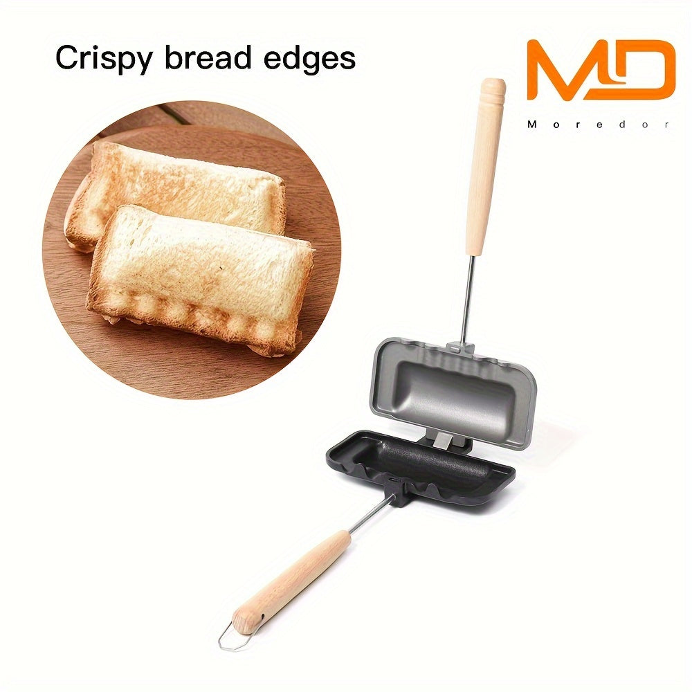 Double Sided Non-Stick Sandwich Maker for Breakfast, Paninis, Waffles