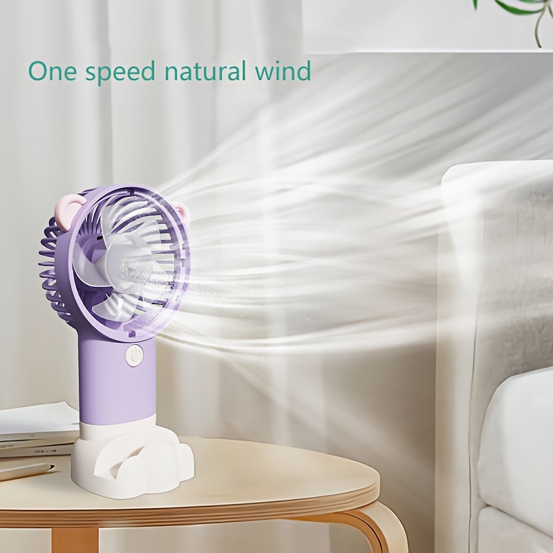 Компактный и портативный вентилятор с подставкой для телефона, портативный вентилятор с зарядкой от USB для мужчин и женщин - идеальный вентилятор для работы, активного отдыха, путешествий и кемпинга