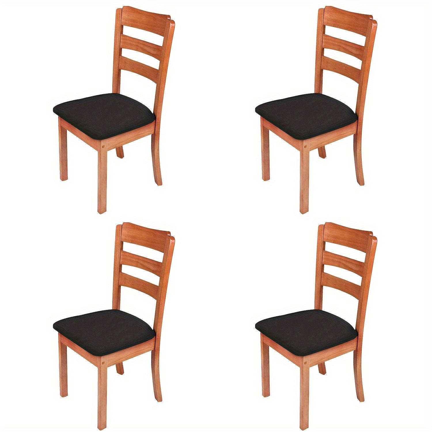 4/6pcs Waterproof Polyester Spandex Chair Seat Covers with Elastic Band Slipcovers