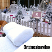 Artificial Snow Decor for Christmas and Holiday Decorations, Includes Snowballs and Backdrops