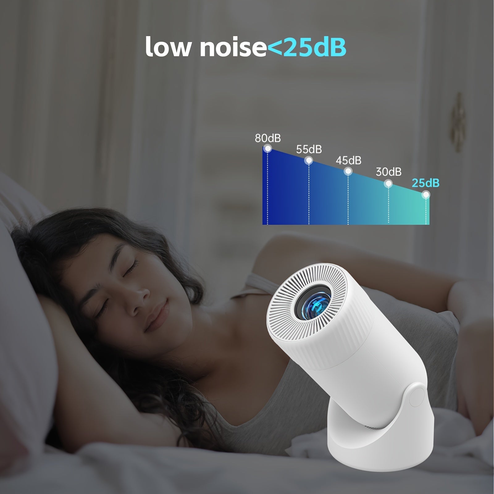 Portativ 4K 1080P Mini Projektor WiFi6 Avtomatik To'g'rilash uchun Ochiq havoda foydalanish