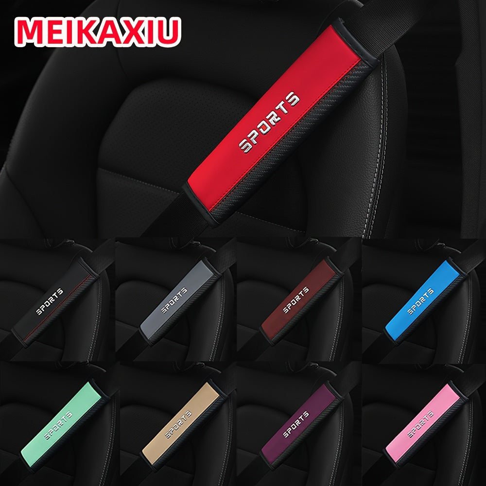 Universal PU Leather Car Seat Belt Shoulder Pads Comfortable Sponge Covers