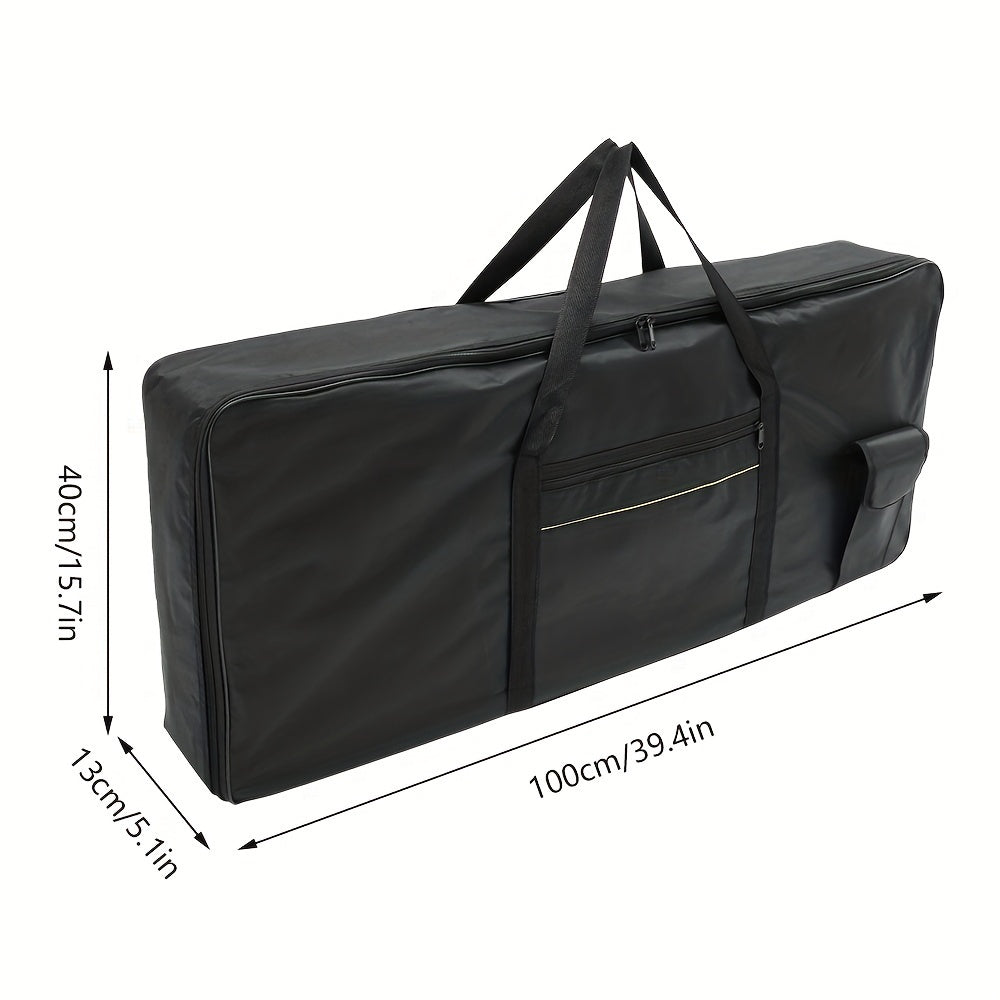 61-Key Waterproof Oxford Cloth Keyboard Bag with Carrying Handle for Piano and Electronic Organ Storage and Travel