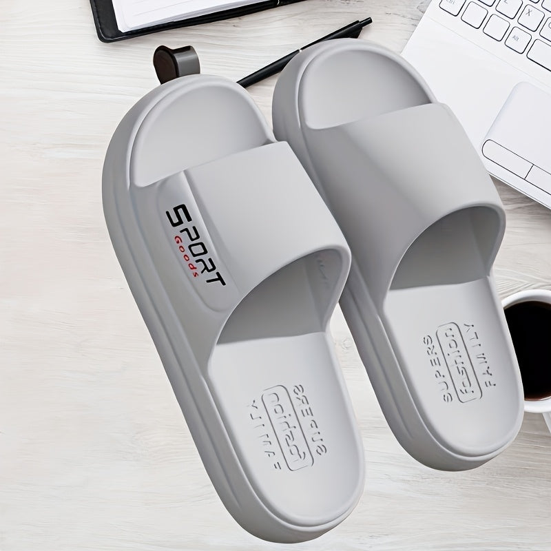 Unisex EVA Slides with Non-Slip Thick Sole and "SPORT" Print for Home Beach Outdoor