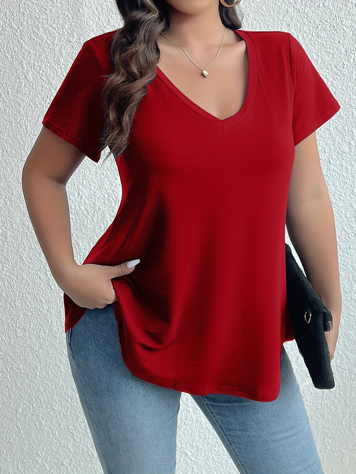 Plus Size Women's Cotton T-Shirt Casual Loose Fit