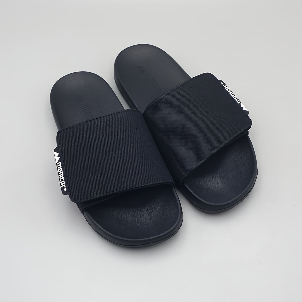 Мужские регулируемые тапочки с открытым носком однотонного цвета и нескользящей подошвой из EVA