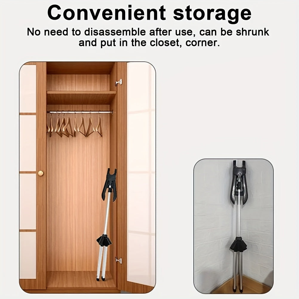 Adjustable Portable Clothes Steamer Stand with Foldable Support Rack