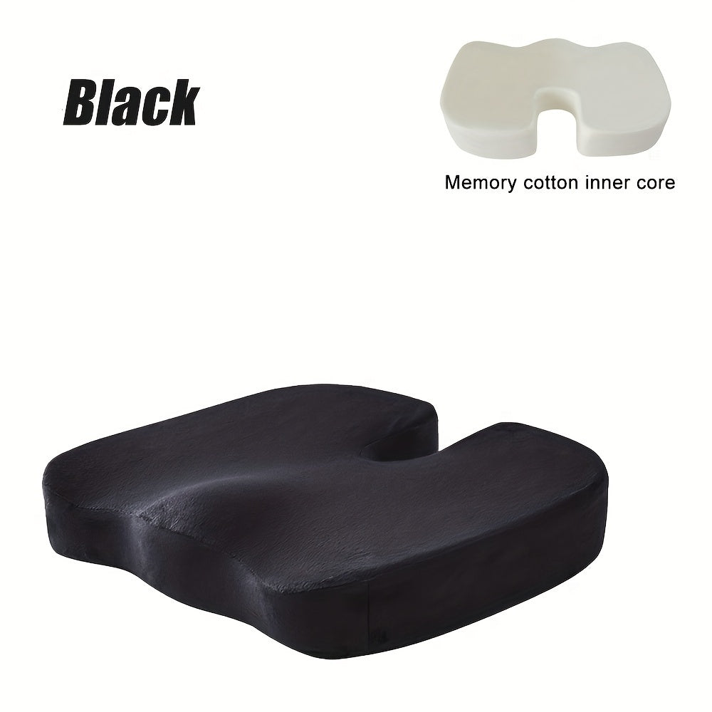 Long-Lasting Comfort Seat Cushion for Office Chairs Ergonomic Support Black
