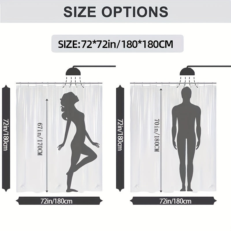 Hojatxona dekoratsiya to'plami, dush pardasi, gilam, vannaga mato, tualet qopqog'i va 12 ta ganch bilan