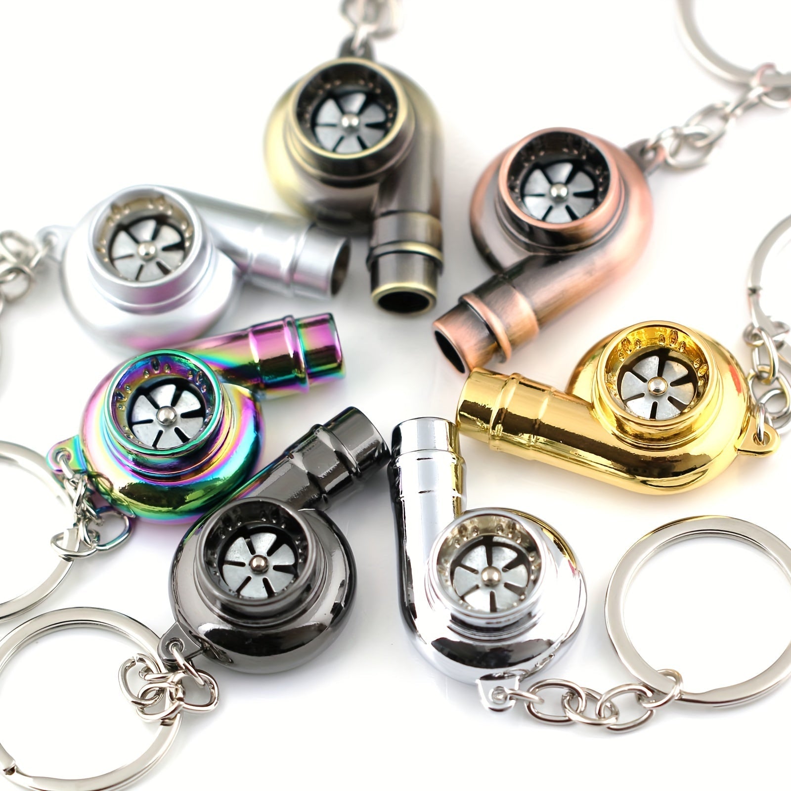 Rotating Turbine Keychain with Whistle for Car Enthusiasts and Gifts