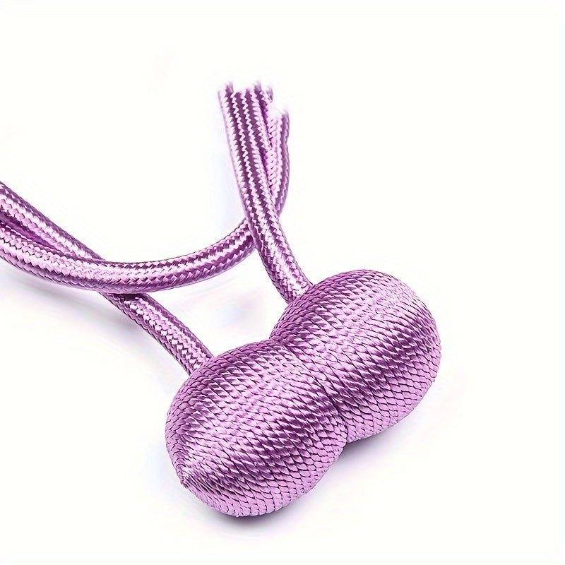 Two Pieces Contemporary Magnetic Curtain Tiebacks Polyester Rope Window Drapery Holdbacks