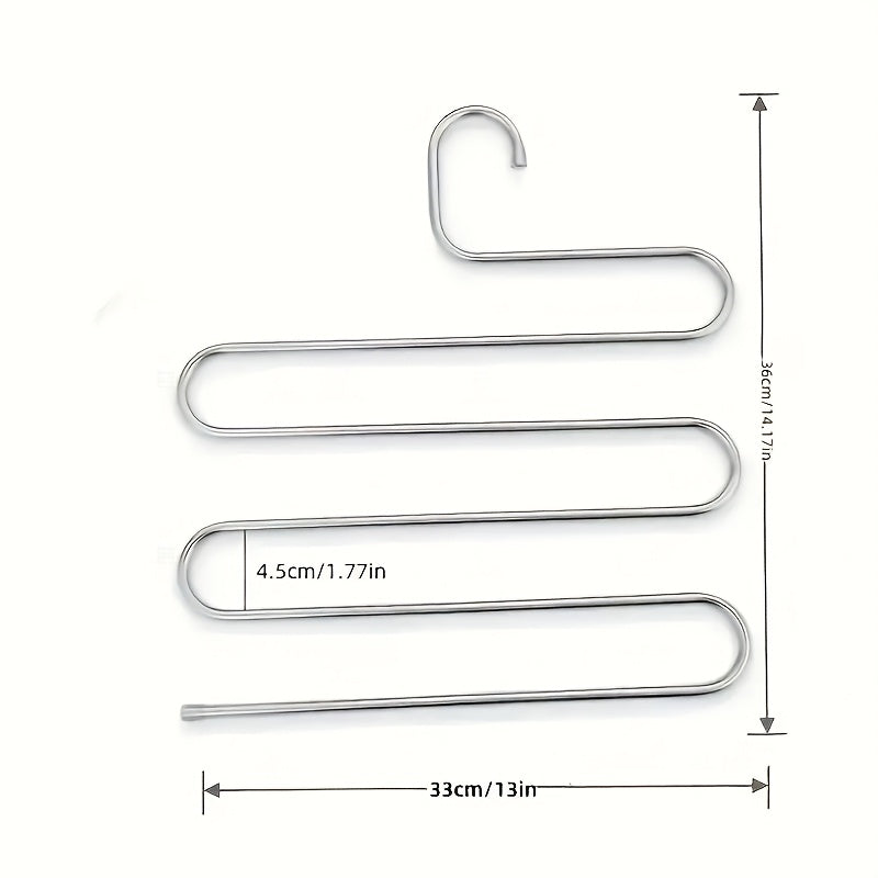 Multi-Layer Metal Pants Hanger Space-Saving Suit Jacket Top Organizer