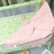 Gender-Neutral Knitted Baby Swaddle Blanket 80x100cm Soft Chunky All-Season