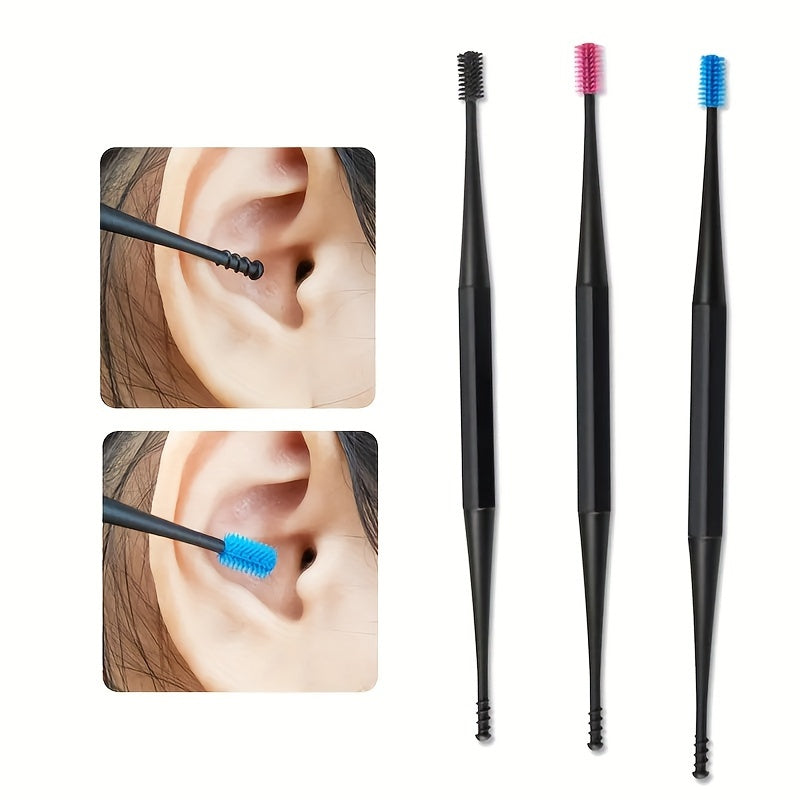 Unisex Silicone Dual Ended Ear Cleaner Reusable Safe Earwax Removal
