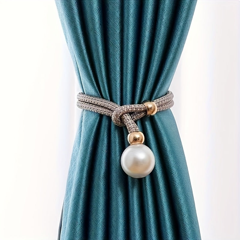 Faux Pearl Curtain Tieback Decorative Holdback for Living Room or Office