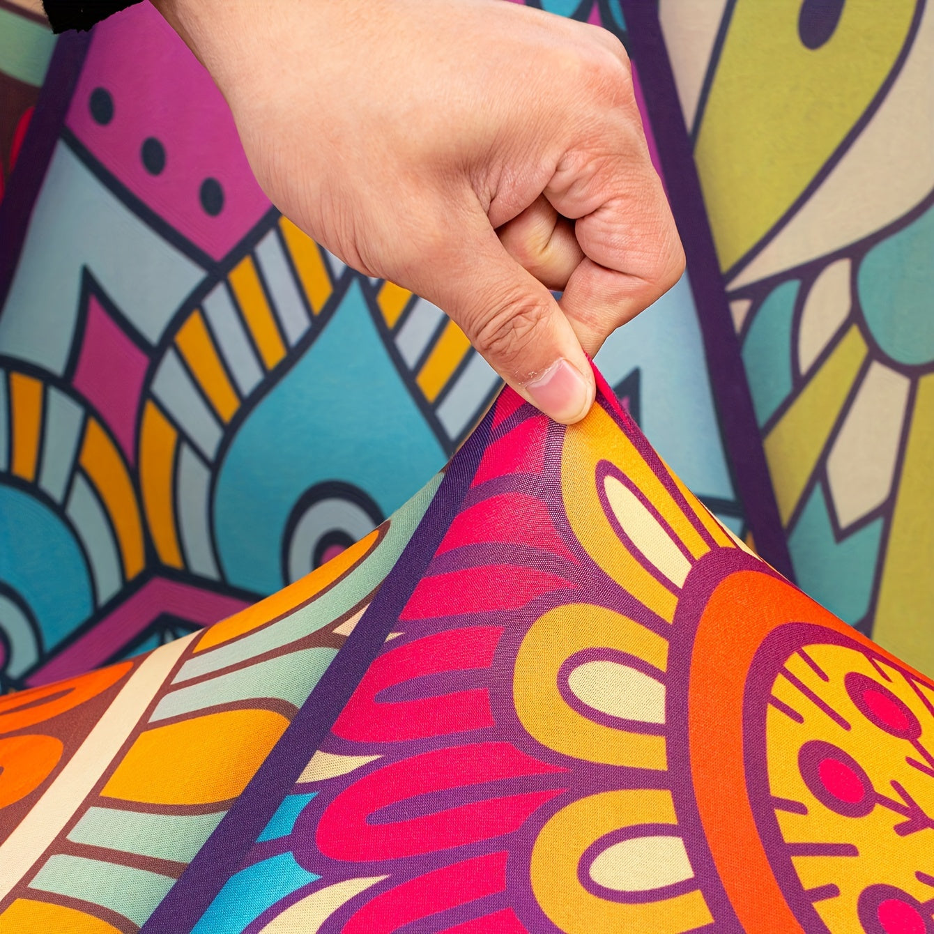 Bohemian Milk Printed Sofa Slipcover for Living Room Bedroom Office Non-Slip