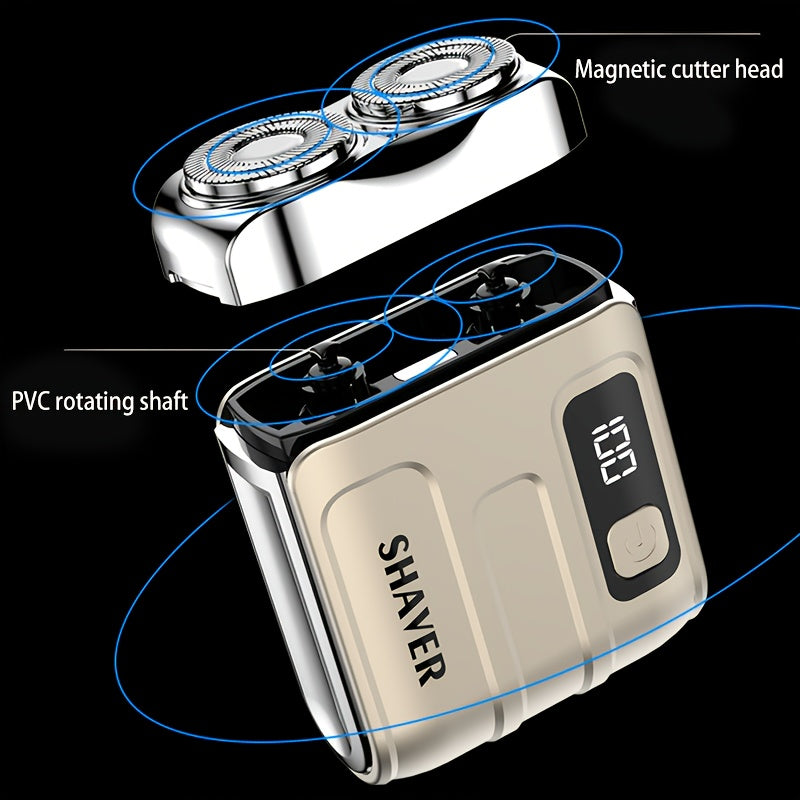 Electric shaver for men USB rechargeable washable long-lasting lithium battery travel-friendly