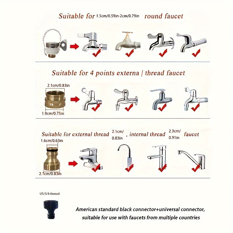 Гибкий расширяемый садовый шланг с распылительной насадкой, высокого давления, мойка автомобиля, прочный пластиковый латунный покрытие